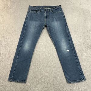 Levis Jeans Mens 34x30 Blue Denim 502 Slim Tapered American Stretch Medium‎ Wash